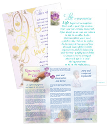 pportunity for Life - NEW Posters and brochures beautifully designed and written!
